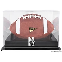 Northwestern Wildcats Black Base Team Logo Football Display Case with Mirror Back