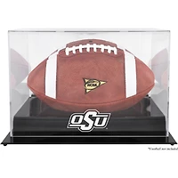 Oklahoma State Cowboys Black Base Team Logo Football Display Case with Mirror Back