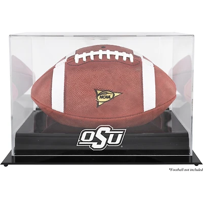 Oklahoma State Cowboys Black Base Team Logo Football Display Case with Mirror Back