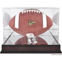 Kansas Jayhawks Mahogany Base Logo Football Case with Mirror Back