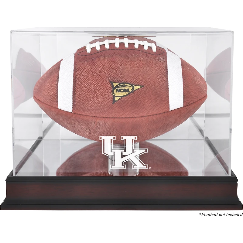 Kentucky Wildcats Mahogany Base Logo Football Display Case with Mirror Back