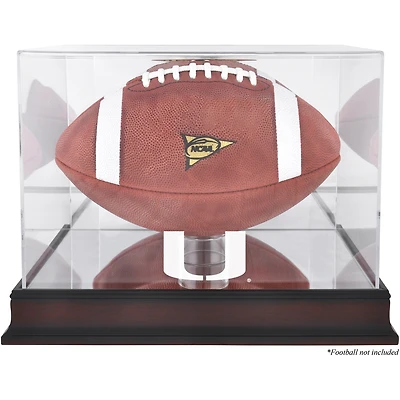 Miami Hurricanes Mahogany Base Logo Football Case with Mirror Back