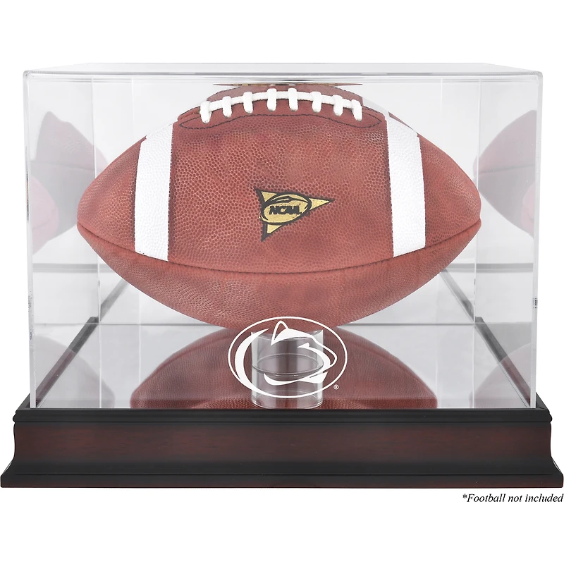Penn State Nittany Lions Mahogany Base Logo Football Case with Mirror Back