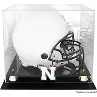Nebraska Huskers Golden Classic Logo Helmet Display Case with Mirrored Back