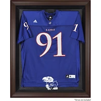 Kansas Jayhawks Brown Framed Logo Jersey Display Case
