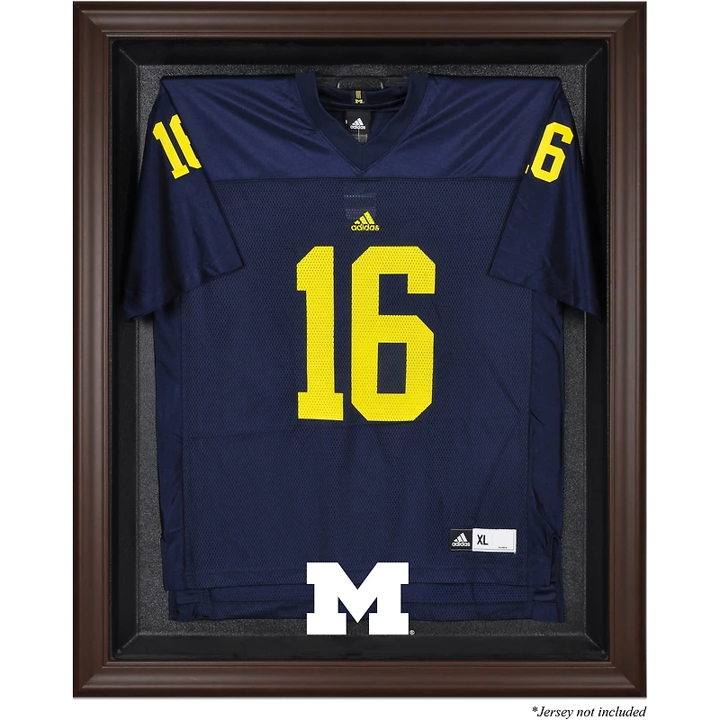 Michigan Wolverines Brown Framed Logo Jersey Display Case
