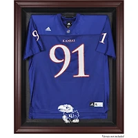 Kansas Jayhawks Mahogany Framed Logo Jersey Display Case