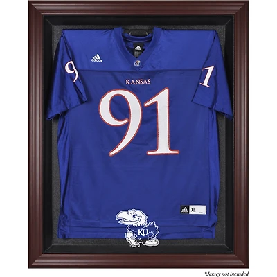Kansas Jayhawks Mahogany Framed Logo Jersey Display Case