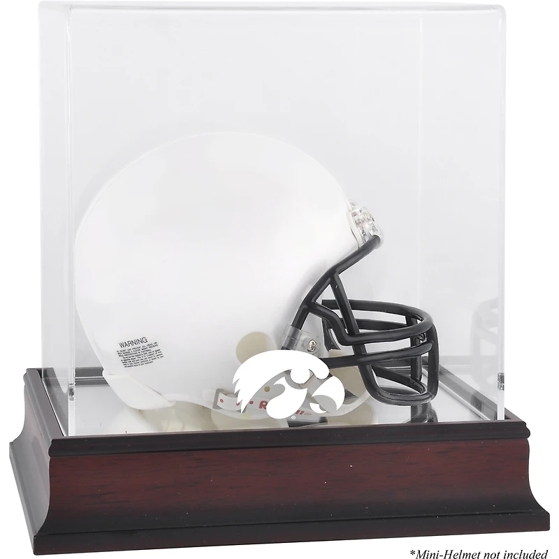 Iowa Hawkeyes Mahogany Logo Mini Helmet Case with Mirror Back