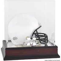 Mississippi State Bulldogs Mahogany Logo Mini Helmet Display Case with Mirror Back