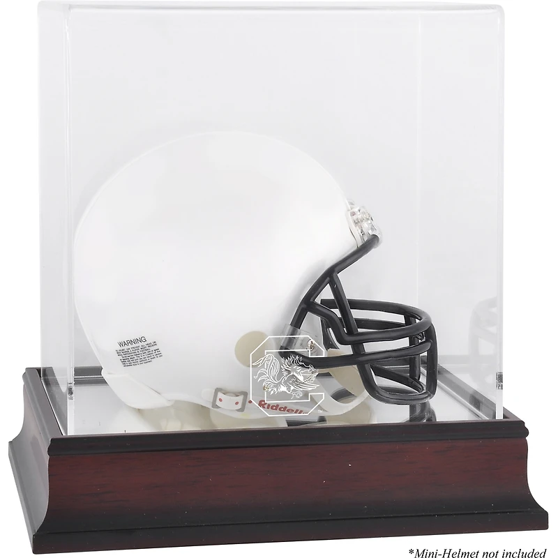 South Carolina Gamecocks Mahogany Logo Mini Helmet Display Case with Mirror Back