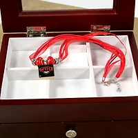 Western Oregon Wolves Women's LifeTiles Ribbon Necklace with Beads