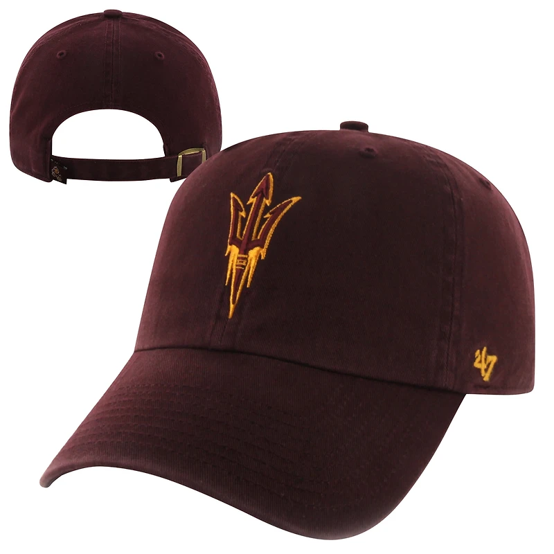 Men's '47 Maroon Arizona State Sun Devils Clean Up Adjustable Hat