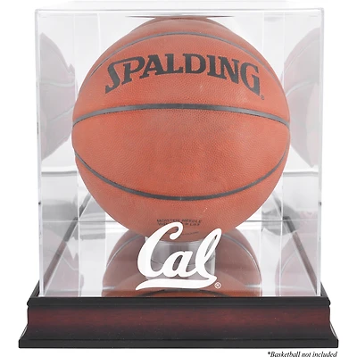 Cal Bears Mahogany Antique Finish Basketball Display Case with Mirror Back
