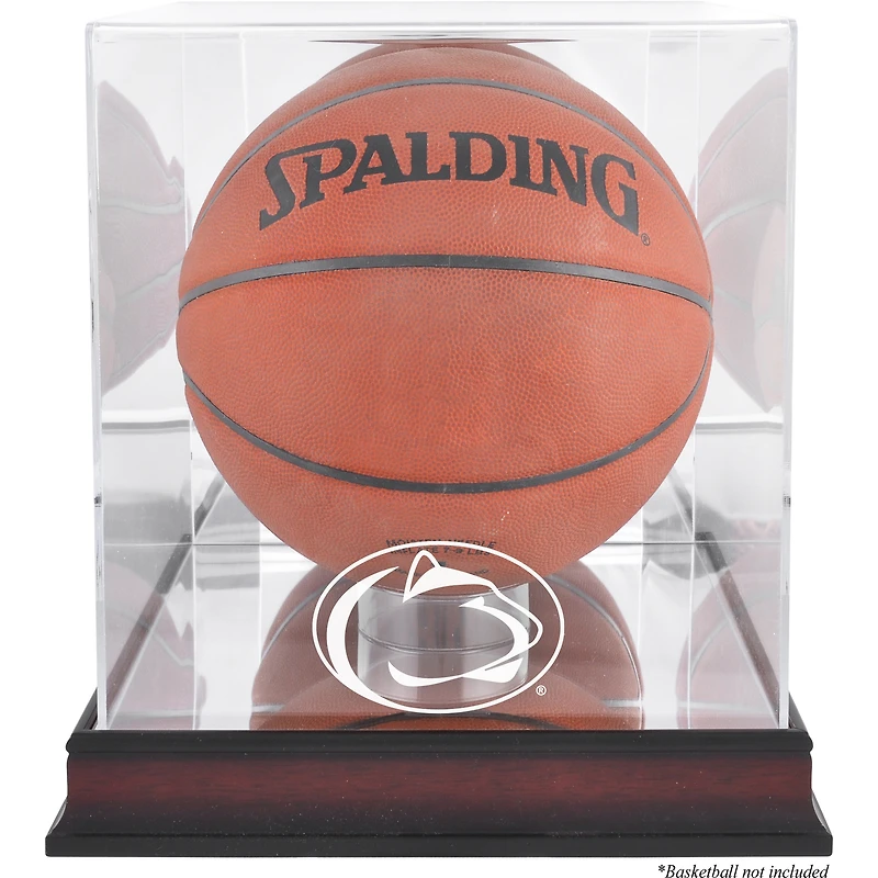 Penn State Nittany Lions Mahogany Antique Finish Basketball Display Case with Mirror Back