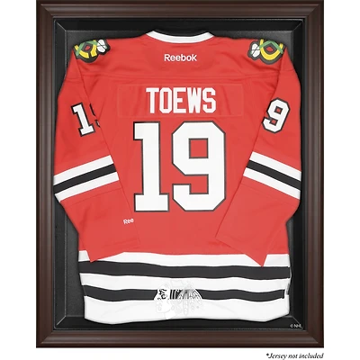 Chicago Blackhawks Brown Framed Logo Jersey Display Case