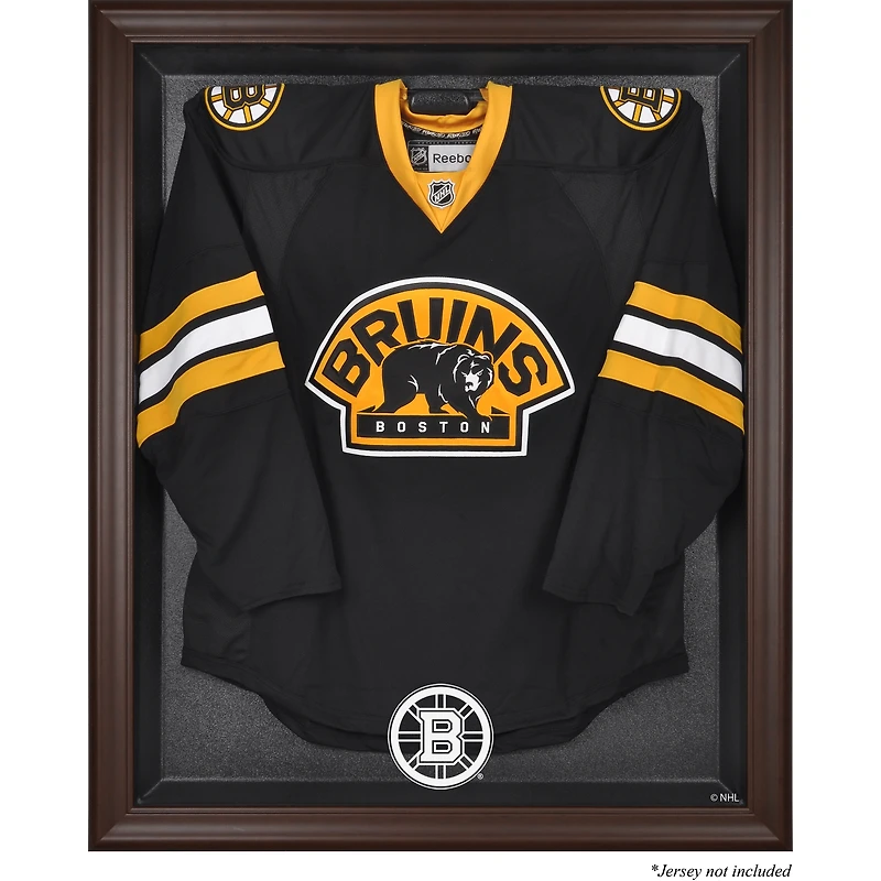 Boston Bruins Brown Framed Logo Jersey Display Case