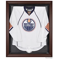 Edmonton Oilers Brown Framed Logo Jersey Display Case
