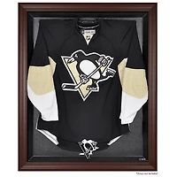Pittsburgh Penguins Brown Framed Logo Jersey Display Case