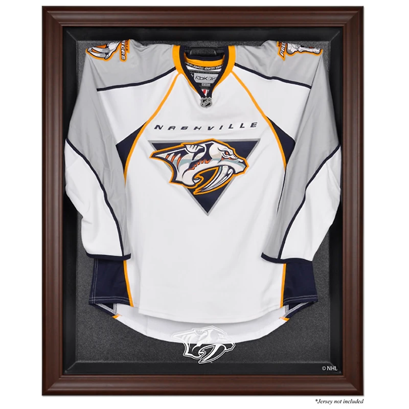 Nashville Predators Brown Framed Logo Jersey Display Case