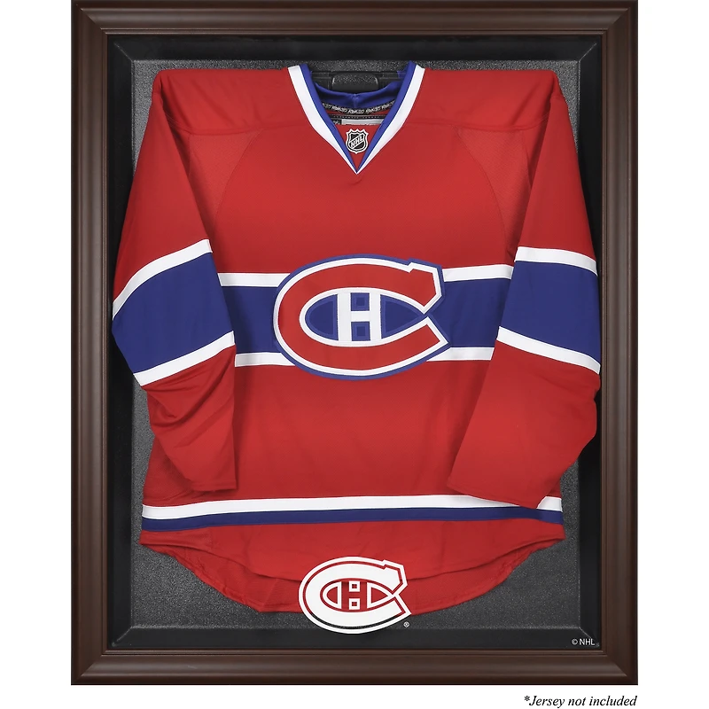 Montreal Canadiens Brown Framed Logo Jersey Display Case