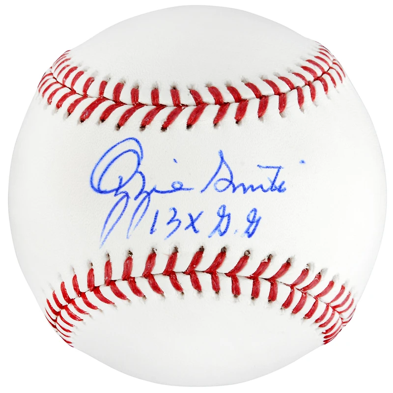 Ozzie Smith Autographed Baseball with "13x GG" Inscription