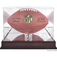 Houston Texans Mahogany Football Logo Display Case with Mirror Back
