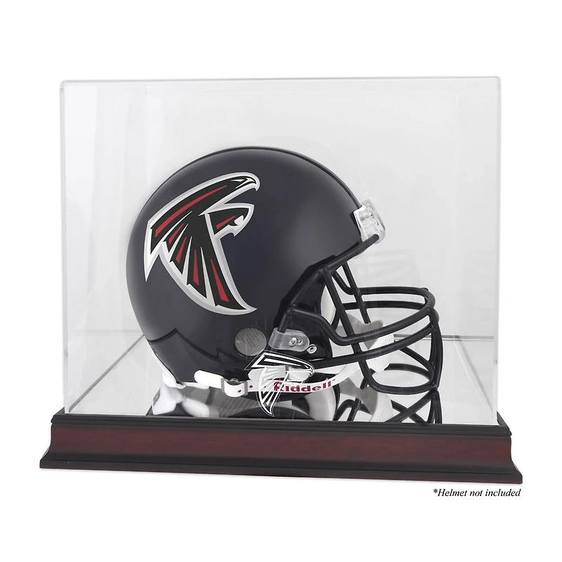 Atlanta Falcons Mahogany Helmet Logo Display Case with Mirror Back