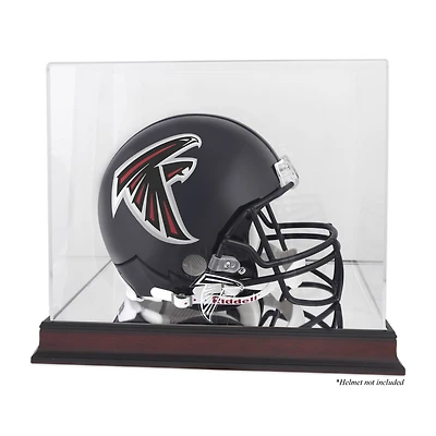 Atlanta Falcons Mahogany Helmet Logo Display Case with Mirror Back