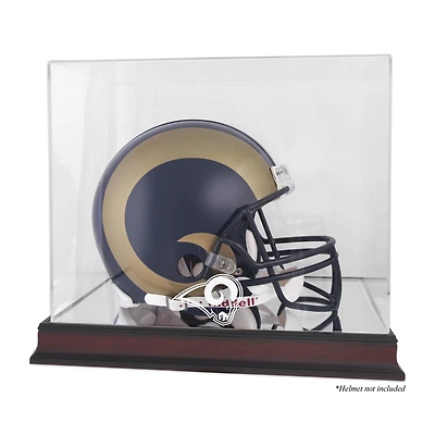 St. Louis Rams Mahogany Helmet Logo Display Case with Mirror Back