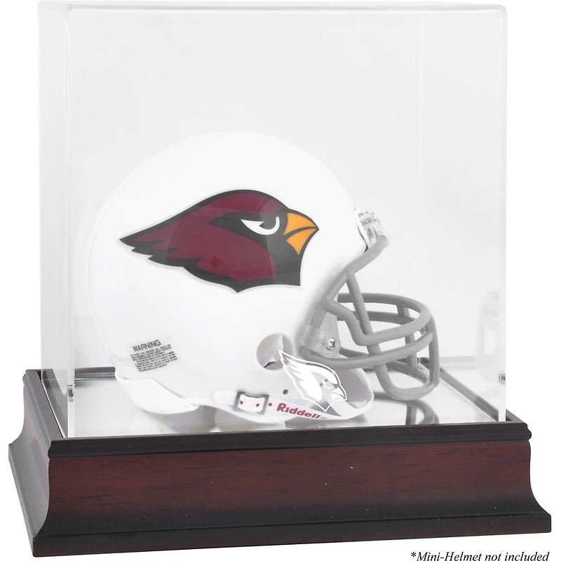 Arizona Cardinals Mahogany Logo Mini Helmet Display Case