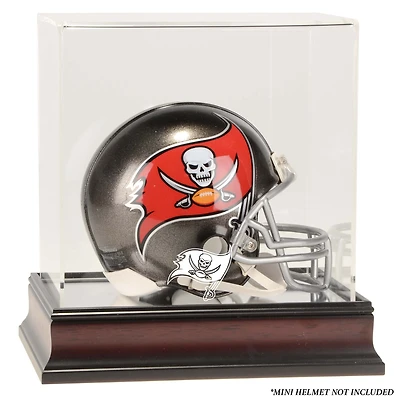 Tampa Bay Buccaneers Mahogany Logo Mini Helmet Display Case