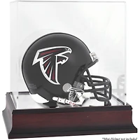 Atlanta Falcons Mahogany Logo Mini Helmet Display Case