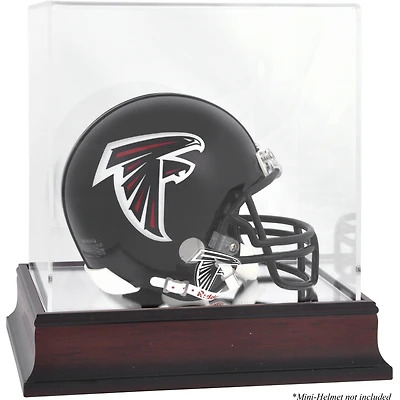 Atlanta Falcons Mahogany Logo Mini Helmet Display Case