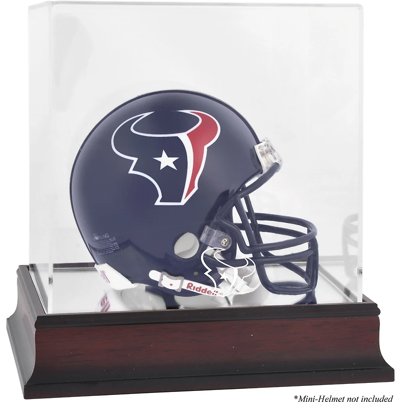 Houston Texans Mahogany Logo Mini Helmet Display Case
