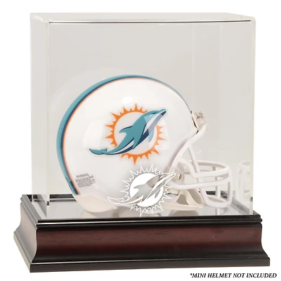 Miami Dolphins (2013-Present) Mahogany Mini Helmet Display Case