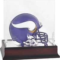 Minnesota Vikings (2013-Present) Mahogany Mini Helmet Display Case