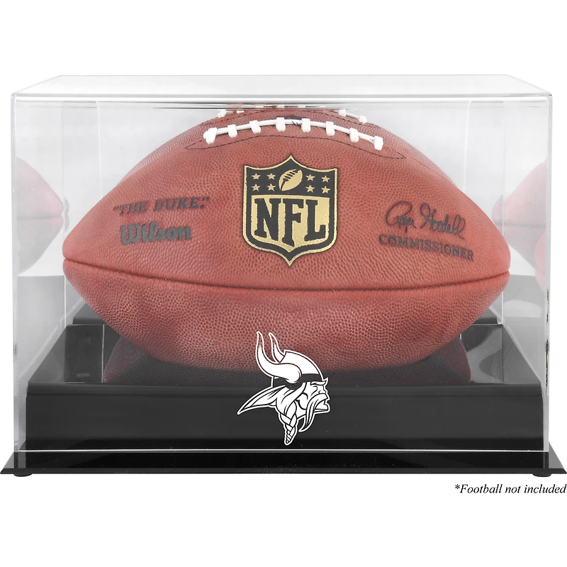 Minnesota Vikings (2013-Present) Black Base Football Display Case with Mirror Back