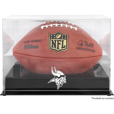 Minnesota Vikings (2013-Present) Black Base Football Display Case with Mirror Back