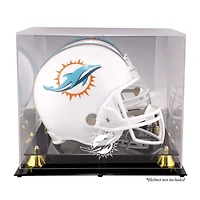 Miami Dolphins (2013-Present) Golden Classic Helmet Display Case with Mirror Back