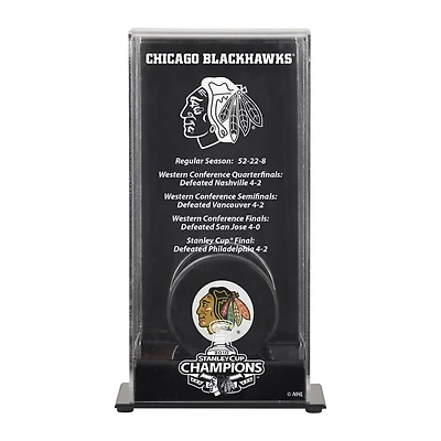 Chicago Blackhawks 2010 Stanley Cup Championship Logo Puck Display case with Puck