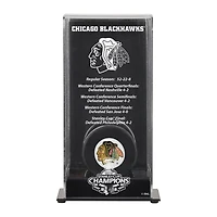 Chicago Blackhawks 2010 Stanley Cup Championship Logo Puck Display case with Puck