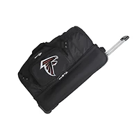 MOJO Atlanta Falcons Black 27'' 2-Wheel Drop Bottom Rolling Duffel Bag