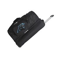 MOJO Carolina Panthers Black 27'' 2-Wheel Drop Bottom Rolling Duffel Bag