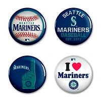 WinCraft Seattle Mariners 4-Pack Button Set