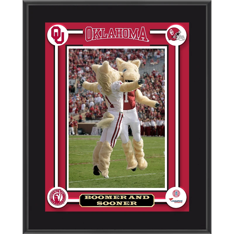 Oklahoma Sooners Boomer & Sooner Mascot 10.5'' x 13'' Sublimated Plaque