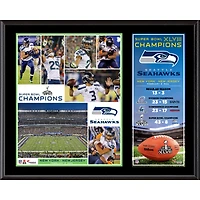 Seattle Seahawks Super Bowl XLVIII Champions 12'' x 15'' Sublimated Plaque
