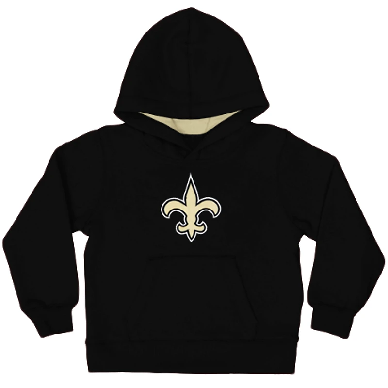 New Orleans Saints Toddler Fan Gear Primary Logo Pullover Hoodie - Black