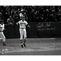 Carlton Fisk Boston Red Sox Autographed 16'' x 20'' Watching HR Photograph with Stay Fair! Stay Fair! Inscription