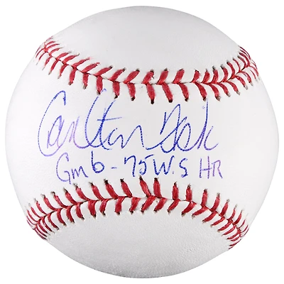Carlton Fisk Boston Red Sox Autographed Baseball with "Gm 6 75 WS HR" Inscription
